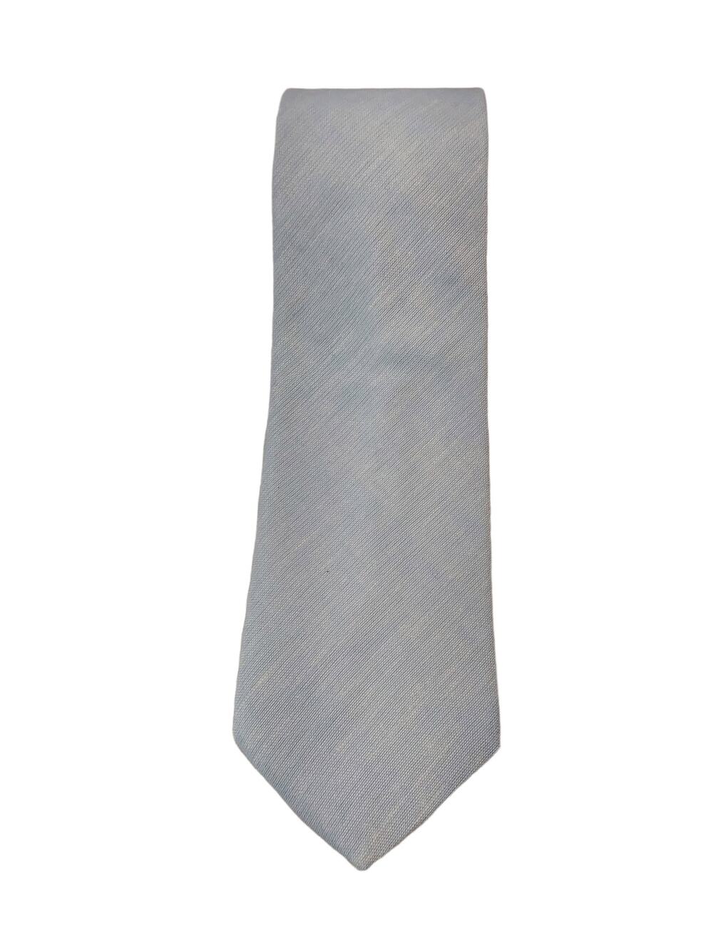 Van Heusen Men Necktie Tie Light Blue Polyester Linen 53" x 3.25"